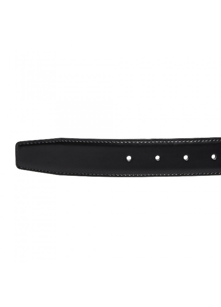 Prestige basic black leather belt